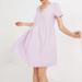 Madewell Dresses | Madewell Purple Linen-Blend Alexandra Button-Front Mini Dress Sz Small Babydoll | Color: Purple | Size: S