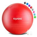 kisnbld Exercise Ball, Extra Thick Yoga Ball for Workout Pregnancy Stability, 4 Sizes Anti-Burst Balance Ball with Foot Pump - Heavy Duty Fitness Ball Chair for Office, Home & Gym