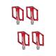 Sosoport 4 Pcs Bicycle Pedal Cycling Accessory Cycling Pedals Repairment Bike Part Road Bike Pedals Toe Mountain Bike Cleats Clips Aluminum Alloy Body Small Wheel Diameter Accessories Red