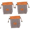 UKCOCO 3 Pcs Camera Storage Bag Camera Lenses Pouch Digital Camera Bundle Camera Bag Waterproof Tote Waterproof Cases Mobile Lens Bag Upholstered Drawstring Travel Canvas