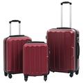 Camerina Hardcase Trolley Set 3 pcs Wine Red ABS,Suitcases & Travel Bags,Hardcase Trolley(SPU:91874)