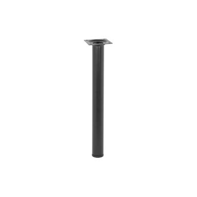 WAGNER Möbelbein CLASSIC RETRO - Ø 30 x 300 mm, Anschraubplatte 60 x 60 mm, Gewinde Ø 10 mm, Stahl, schwarz - 12103001 Image