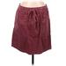 Ann Taylor LOFT Casual Mini Skirt Mini: Burgundy Solid Bottoms - Women's Size Medium