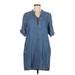 Philosophy Republic Clothing Casual Dress - Shirtdress: Blue Dresses - Women's Size Medium