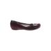 Ecco Flats: Ballet Wedge Classic Burgundy Print Shoes - Women's Size 41 - Round Toe