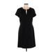 Tahari by ASL Casual Dress - Shift: Black Solid Dresses - Women's Size 10