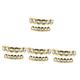 SOIMISS 4 Sets Jewelry Braces Tooth Grills for Costume Party Teeth Grills Cosplay Tooth Grills Tooth Grills for Cosplay Fangs for Cosplay Gems for Teeth Gilded Rhinestones Zinc Alloy