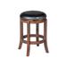 Ovi 24 Inch Swivel Counter Stool with Nailhead Trim Seat