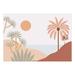 Peel & Stick Tropical Wall Mural - Mid Century Sea View - Removable Wallpaper