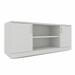 Sol Series Storage Cabinet Credenza 2 Shelves With Doors 24"x70" - 70.875x29.5x23.875