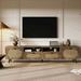 Farmhouse Rattan TV Stand for TVs Up to 70 Inch, Rattan TV Console - 70.86"Lx13.77"Wx15.74"H
