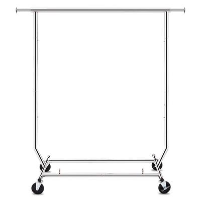 Heavy Duty Metal Clothing Garment Rack with Lockable Wheels - 22.05"D x 42.13"W x 70.87"H