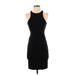 Ali & Jay Casual Dress - Bodycon Crew Neck Sleeveless: Black Solid Dresses - Women's Size Small