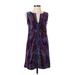 J.Crew Cocktail Dress - A-Line V Neck Sleeveless: Purple Dresses - New - Women's Size 00