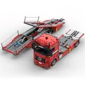 Transporter Camion Allongé Remorque Modèle Construction nuits Technologie véhicule Voiture Briques