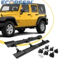 Marches latérales moulées pour Wrangler Jeep JK barre Nerf course à pied style OE OEM noir