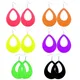 1 paire boucles d'oreilles néons pour femmes boucles d'oreilles en plastique rouge vert coloré