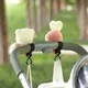 Poussette à double crochet pour bébé jouet en peluche pour chariot sac à langer universel