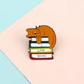 J'aime nettoyer les broches en émail chat endormi sac à dos vêtements épinglettes badge chaton