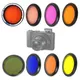 Autocollant de Filtre d'Objectif pour Sony Rouge Vert Jaune Bleu Rose Violet Marron Jas100