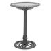 Alpine Blue Pedestal Birdbath w/ Scrollwork Base & Ground Stakes, Polypropylene in Gray | 28 H x 20 W x 20 D in | Wayfair TEC116GR