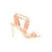 Louise Et Cie Heels: Strappy Stilleto Cocktail Ivory Solid Shoes - Women's Size 8 - Open Toe