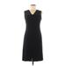 Giorgio Armani Casual Dress - Party V-Neck Sleeveless: Black Solid Dresses - Women's Size 38