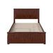 AFI Furnishings Nantucket Full Platform Bed w/ Matching Footboard & Twin Trundle in Walnut Wood in Brown | 44.29 H x 56.93 W x 77.95 D in | Wayfair