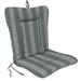 Longshore Tides 21" x 38" Outdoor Chair Cushion w/ Ties & Loop Polyester in Green | 3.5 H x 21 W x 38 D in | Wayfair