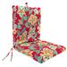 Red Barrel Studio® 21" x 44" Outdoor Chair Cushion w/ Ties & Loop Polyester in Red/Green/Blue | 3.5 H x 21 W x 44 D in | Wayfair