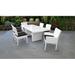 Sol 72 Outdoor™ Rochford 7 Piece Dining Set w/ Cushions Metal in White | Wayfair 764DD1B32BE24A73B5A12A42FA9773E2