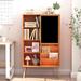 George Oliver Kleomenis Storage Bookcase Wood in Brown | 53.15 H x 31.69 W x 15.35 D in | Wayfair B69E23FB5AA446D79C17F8684EA596DB