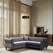 Gray Sectional - House of Hampton® Joneka 3 - Piece Upholstered Sectional Velvet, Solid Wood | 30 H x 84 W x 84 D in | Wayfair