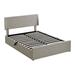 Latitude Run® Sleigh Bed w/ Side-Tilt Hydraulic Storage System Wood in Brown/Gray | 36.6 H x 57.5 W x 79.5 D in | Wayfair