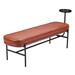 17 Stories Zoyah Faux Leather Upholstered Bench Faux Leather/Wood/Leather/Manufactured Wood in Brown/Pink | 26.6 H x 62.2 W x 17.1 D in | Wayfair