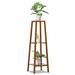 Latitude Run® Bamboo Tall Plant Stand 3-Tier Pot Holder Small Space Flower Shelf Rack Indoor/Outdoor Corner Plant Shelf Flower Stands Wood/Solid Wood | Wayfair