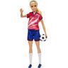 Barbie Fußballspielerin-Puppe, blond, Trikot mit der Nummer 9, Fußball, Stolle - Mattel GmbH