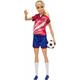 Barbie Fußballspielerin-Puppe, blond, Trikot mit der Nummer 9, Fußball, Stolle - Mattel GmbH