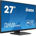 iiyama Prolite T2752MSC-B1 68.6cm 27" IPS LED Monitor FullHD 10 Punkt Multitouch optisch gebondet kapazitiv HDMI DP USB3.2 7H Anti-Fingerprint schwarz
