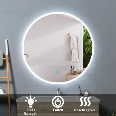 Acezanble - led Rund Spiegel Badspiegel mit Beleuchtung Badspiegel Badezimmerspiegel Touch 80cm