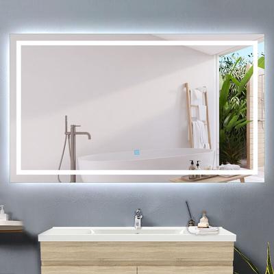 Badspiegel mit Beleuchtung led Wandspiegel Badezimmerspiegel Beschlagfrei Kaltwei 100 x 80 cm Image