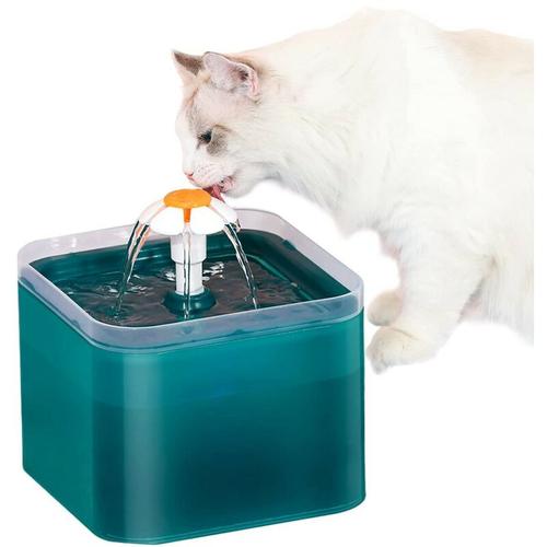 Katzenbrunnen - Ultraleise automatische Tränke mit Filter und Wasserpumpe - 2L mit LED-Licht