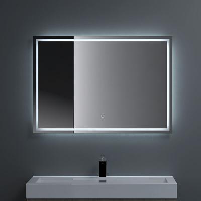 Doporro - led Badspiegel 100x70cm mit Beleuchtung Lichtspiegel mit Dimmen-Funktion Beschlagfreier
