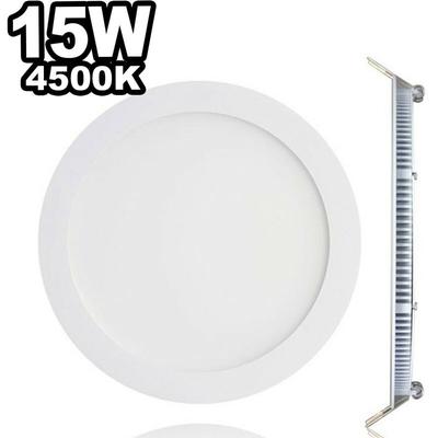 Europalamp - 15W LED-Einbaustrahler, rund, extra flach Neutralweiß 4500K Image
