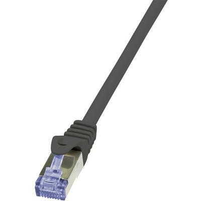 LogiLink CQ3073S RJ45 Netzwerkkabel, Patchkabel CAT 6a S/FTP 5.00 m Schwarz Flammwidrig, mit Rastnas Image