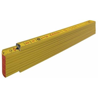 Holz-Gliedermaßstab Type 707, 2 m, gelb, metrische Skala - 01304 - Stabila