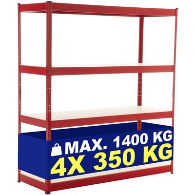 Lagerregal 160x60x180 cm rot Image