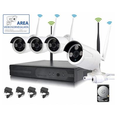 Housecurity - videoüberwachung kit drahtlos dvr nvr 4 kanäle 4 drahtlose kamera+ hd 1 tb + alim