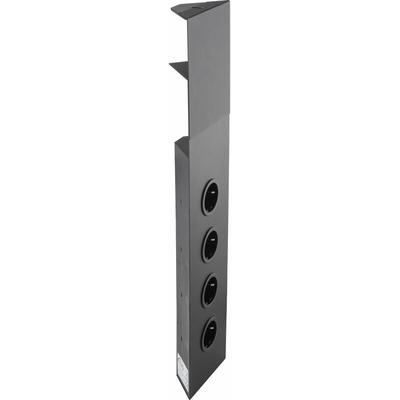 Steckdosenelement 4ST46-58 4 Schukosteckdosen schwarz - Caressi Image