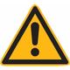 Safetymarking - Warnschild Warnung vor Gefahrstelle, Ausrufezeichen, Folie, 100 mm